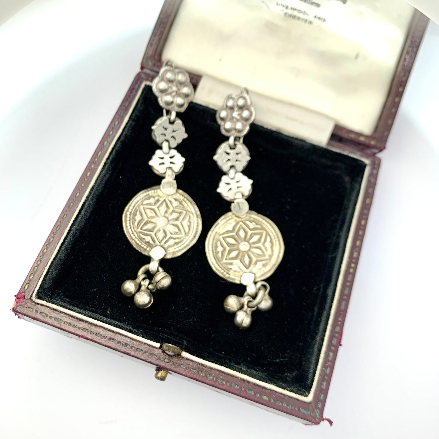 Vintage Silver Mexican Long Drop Earrings