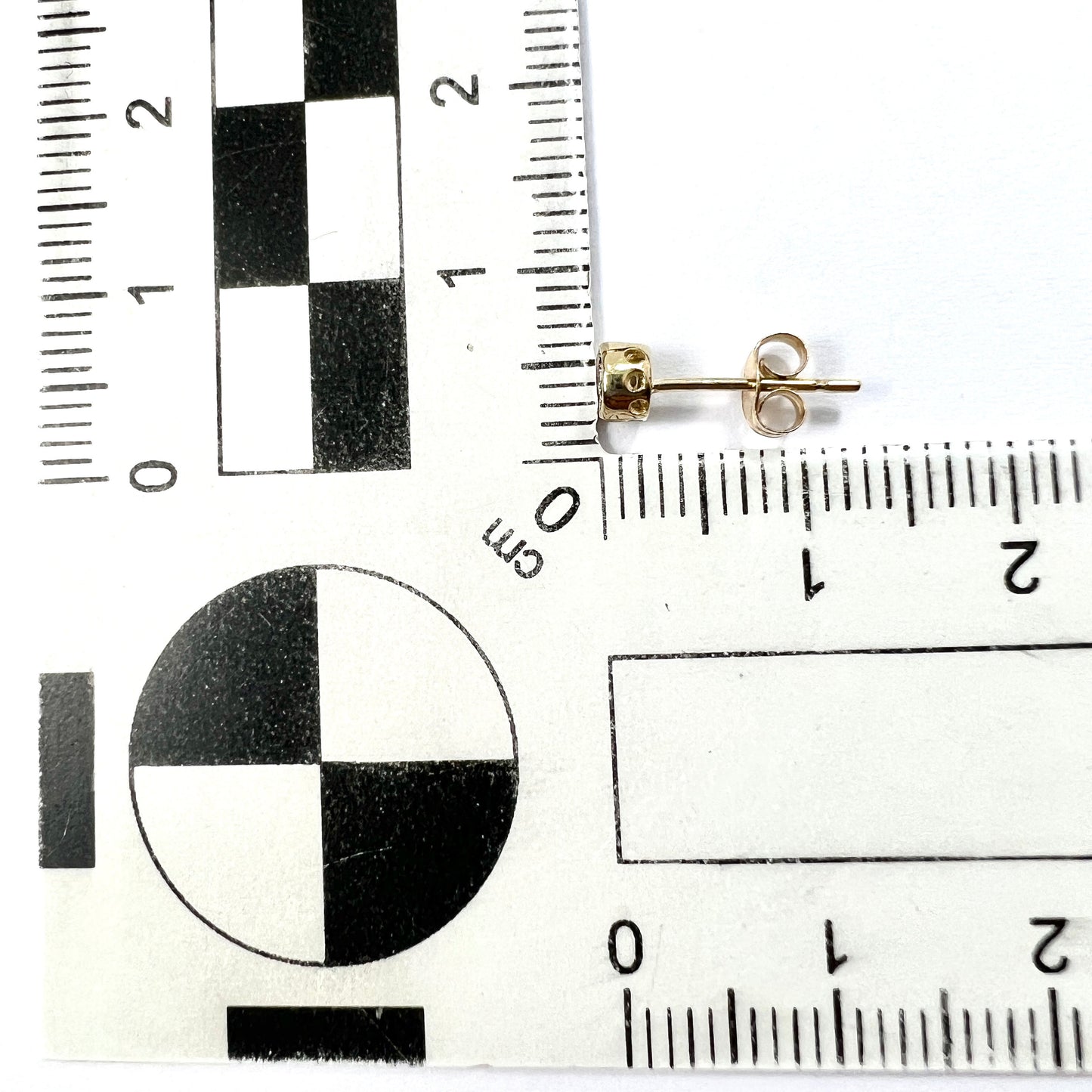Tiny Diamond Illusion Stud Earrings in 9CT Gold