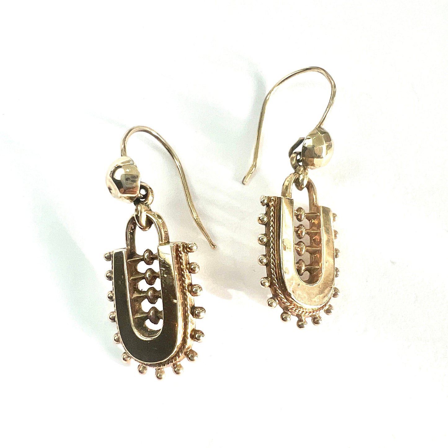 Victorian Etruscan Revival Earrings in 9CT Gold