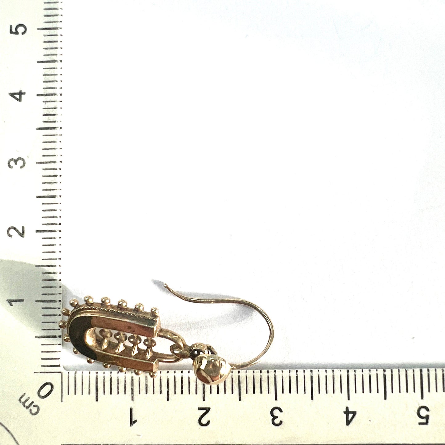 Victorian Etruscan Revival Earrings in 9CT Gold