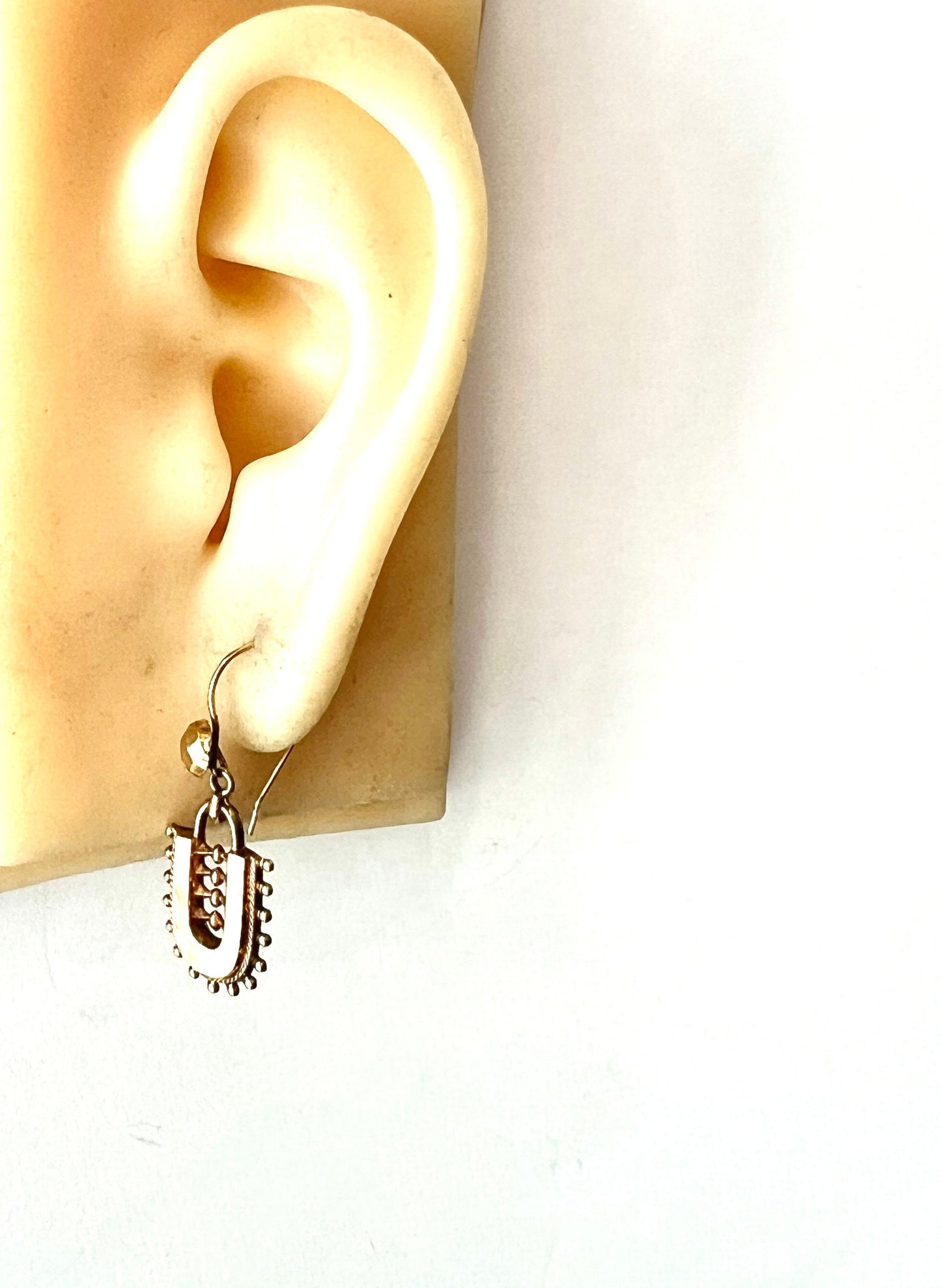Victorian Etruscan Revival Earrings in 9CT Gold