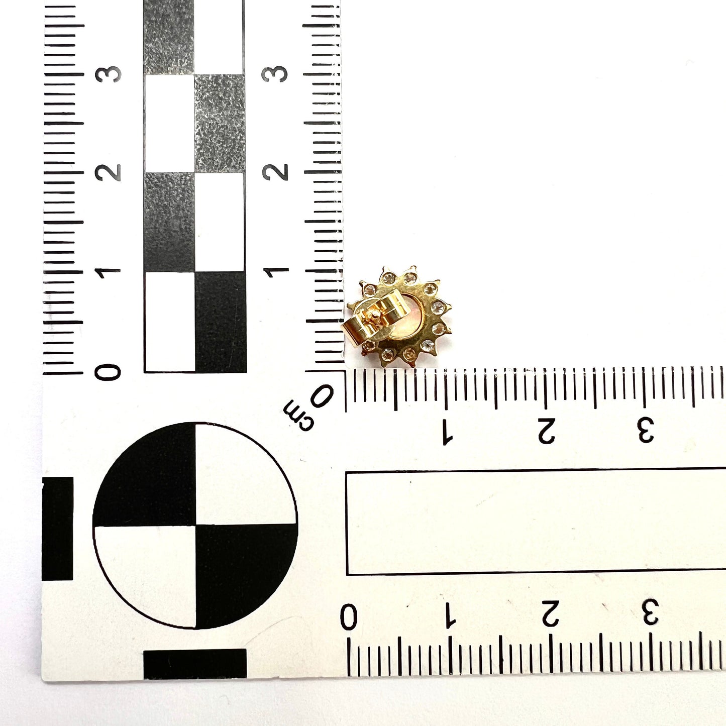 Mappin & Webb Boxed Vintage 18CT Gold Diamond and Opal Sunburst Studs