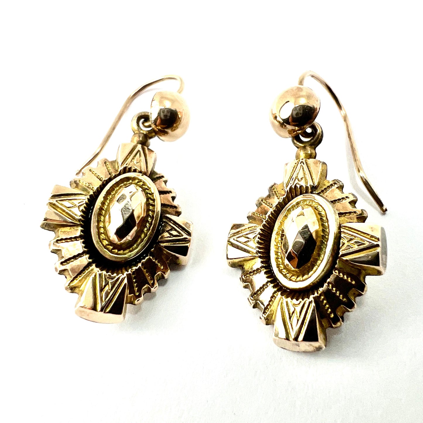 Victorian 9CT Gold Drop Earrings