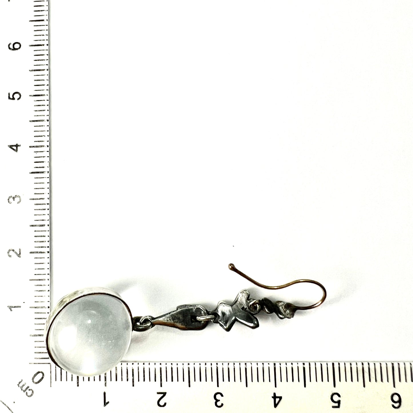 Edwardian Rock Crystal Pools of Light Silver Marcasite Earrings