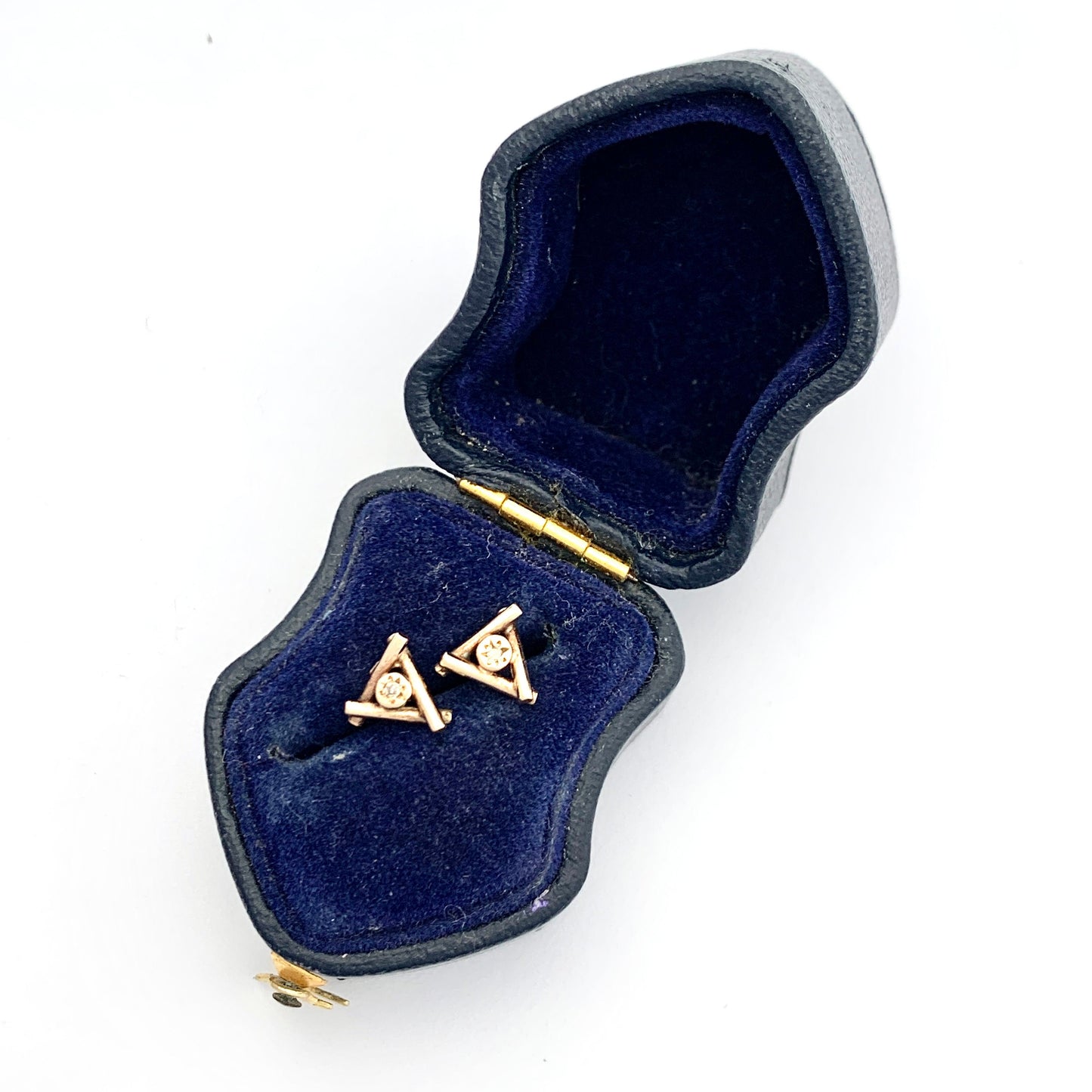 Tiny Star-set Diamond Stud Earrings in 9CT Rose Gold