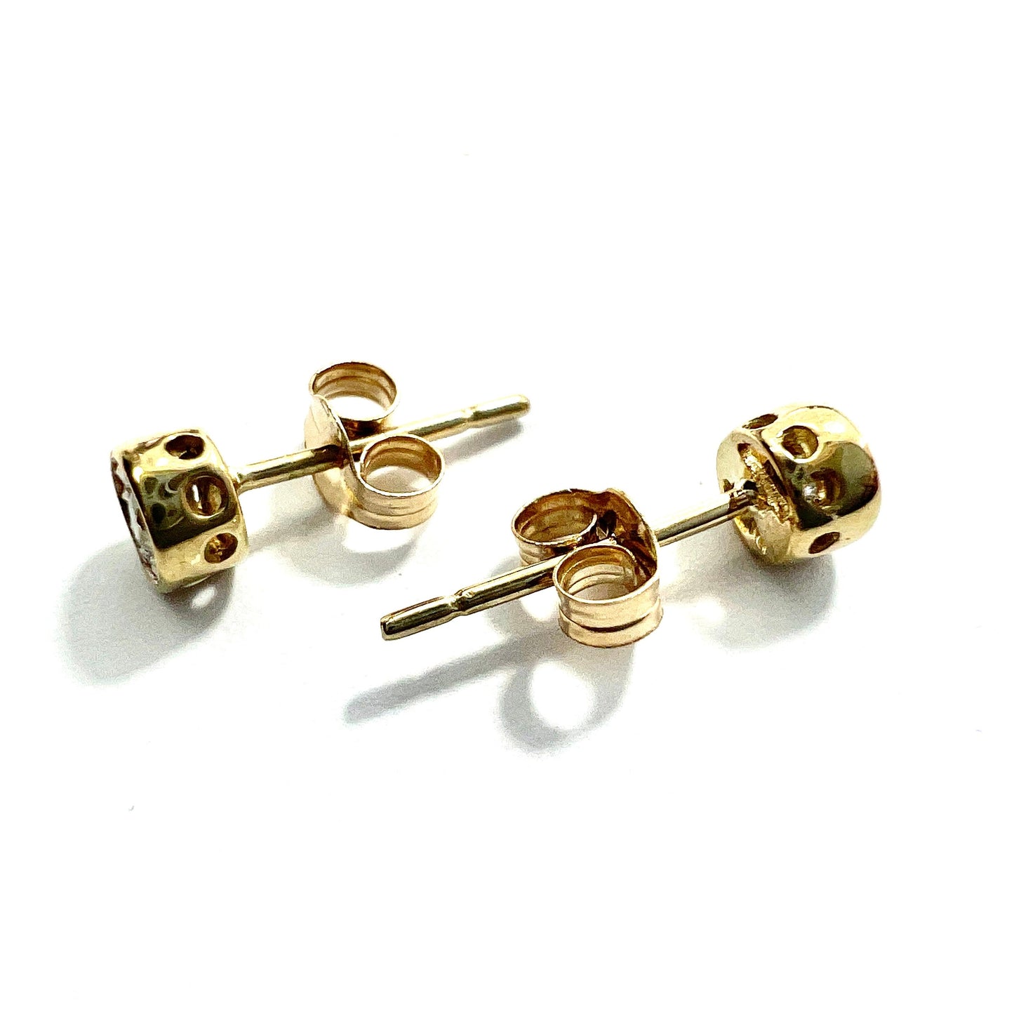 Tiny Diamond Illusion Stud Earrings in 9CT Gold