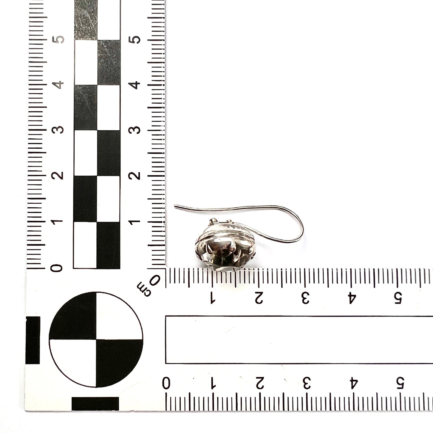 Large Georgian Silver Paste Solitaire Dormeuse Earrings