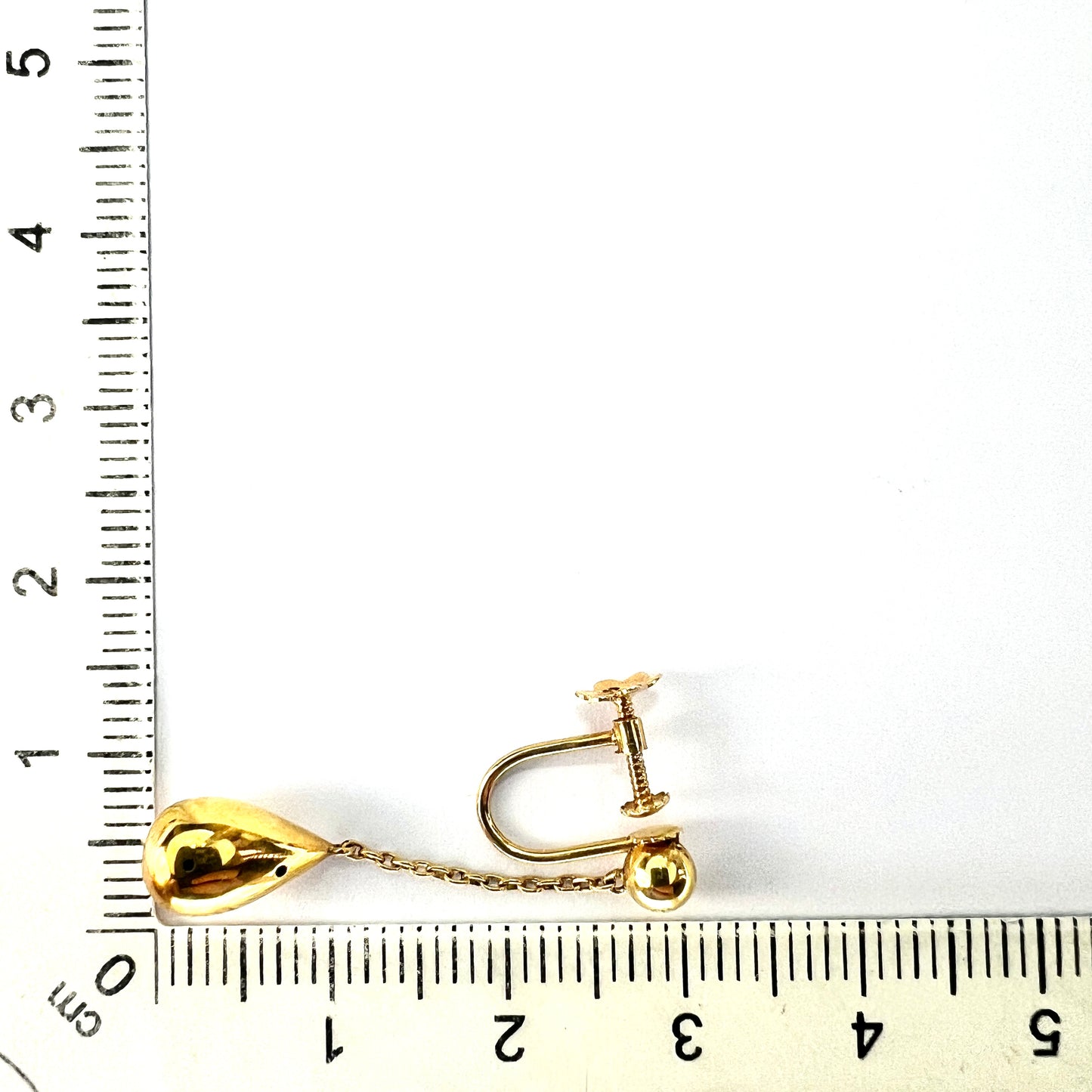 Victorian Gold Chain Teardrop Earrings