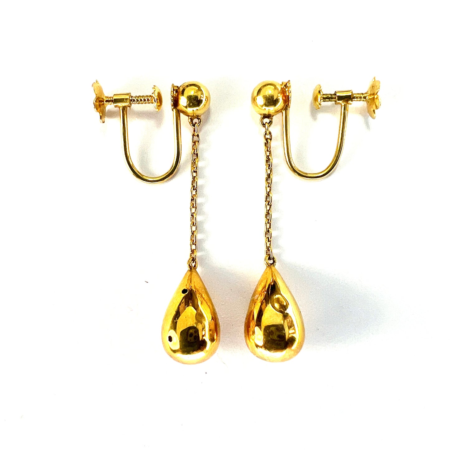 Victorian Gold Chain Teardrop Earrings