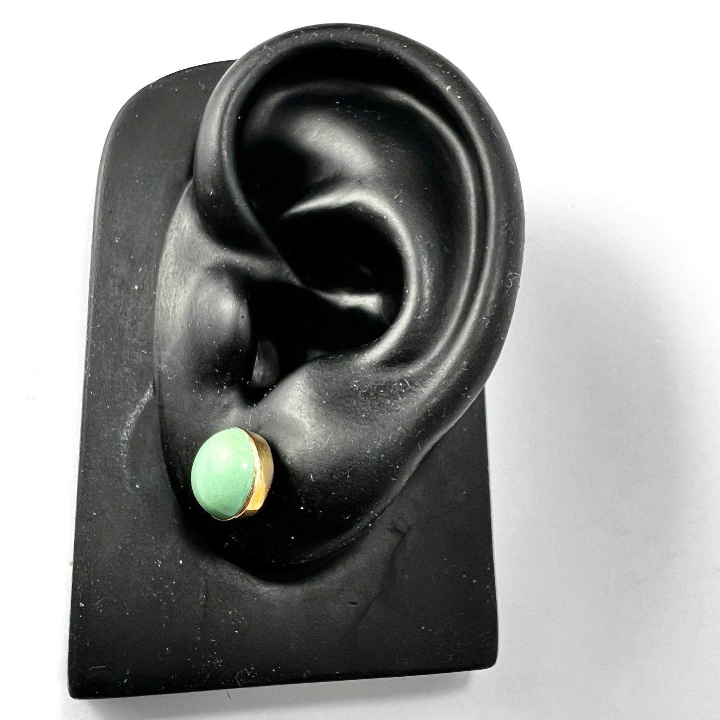 Antique Turquoise Cabochon Screw-on Stud Earrings