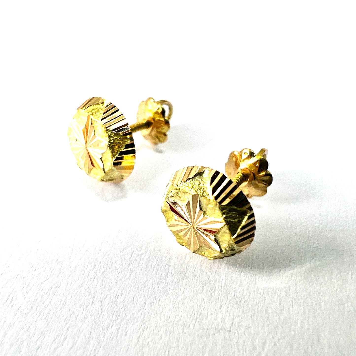 Vintage 18CT Gold Spanish Star Stud Earrings