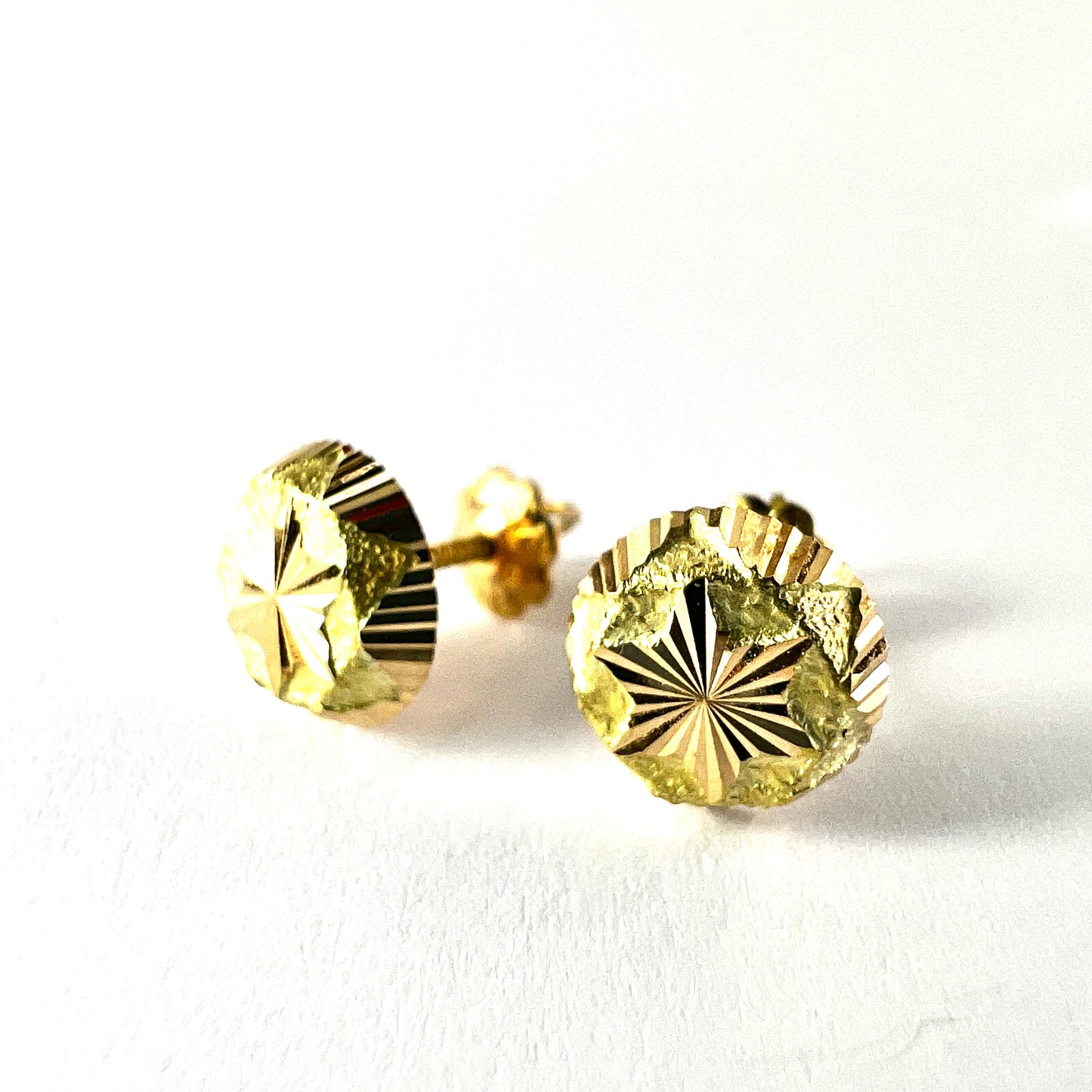 Vintage 18CT Gold Spanish Star Stud Earrings
