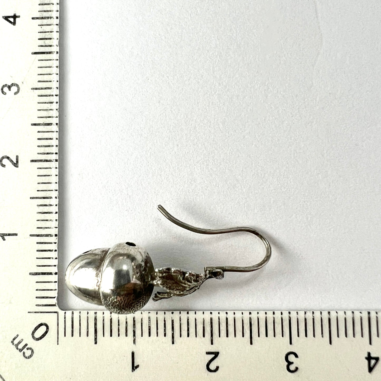 Single Earring • Victorian Silver Acorn Drop