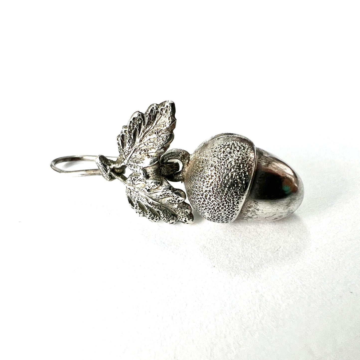 Single Earring • Victorian Silver Acorn Drop