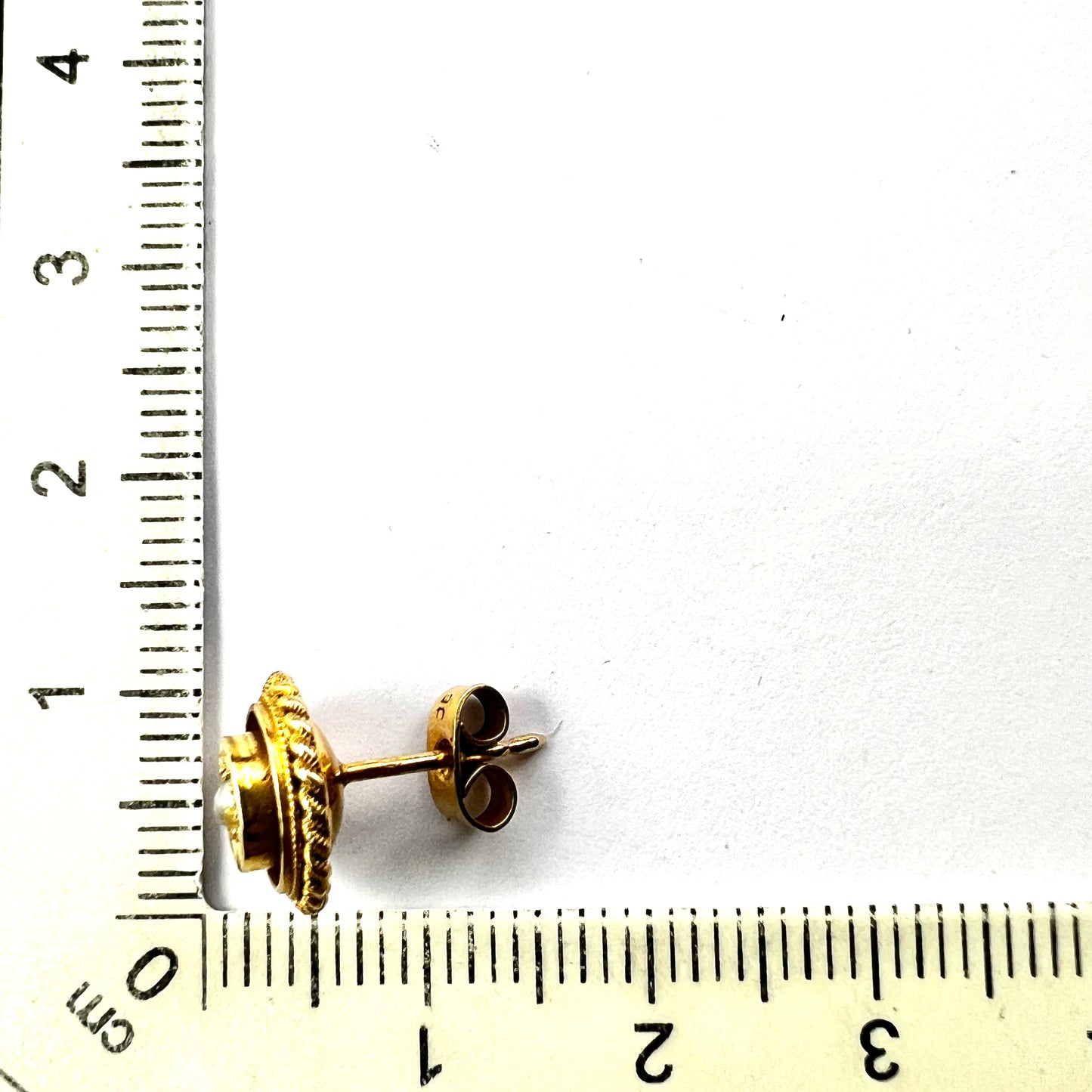 Victorian Star-set Pearl Gold Stud Earrings