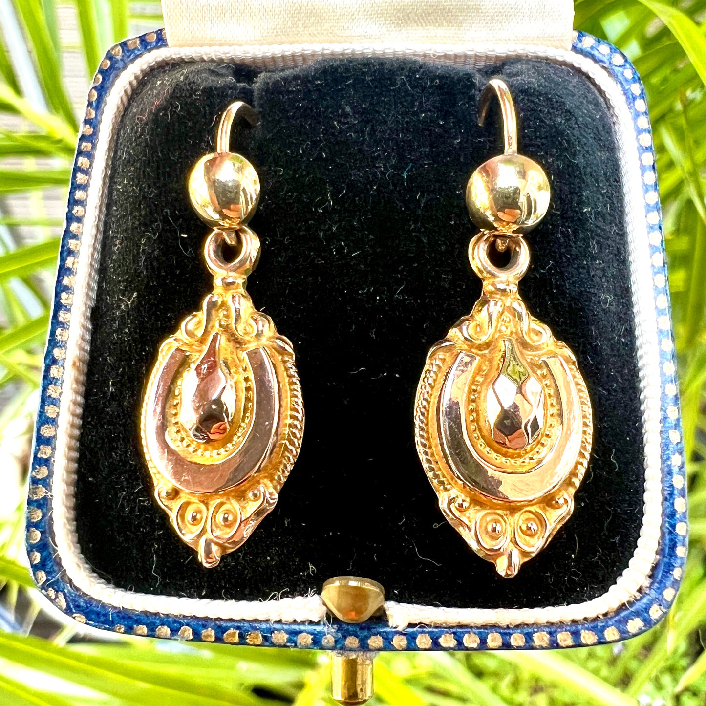Victorian 9CT Gold Horseshoe Drop Earrings