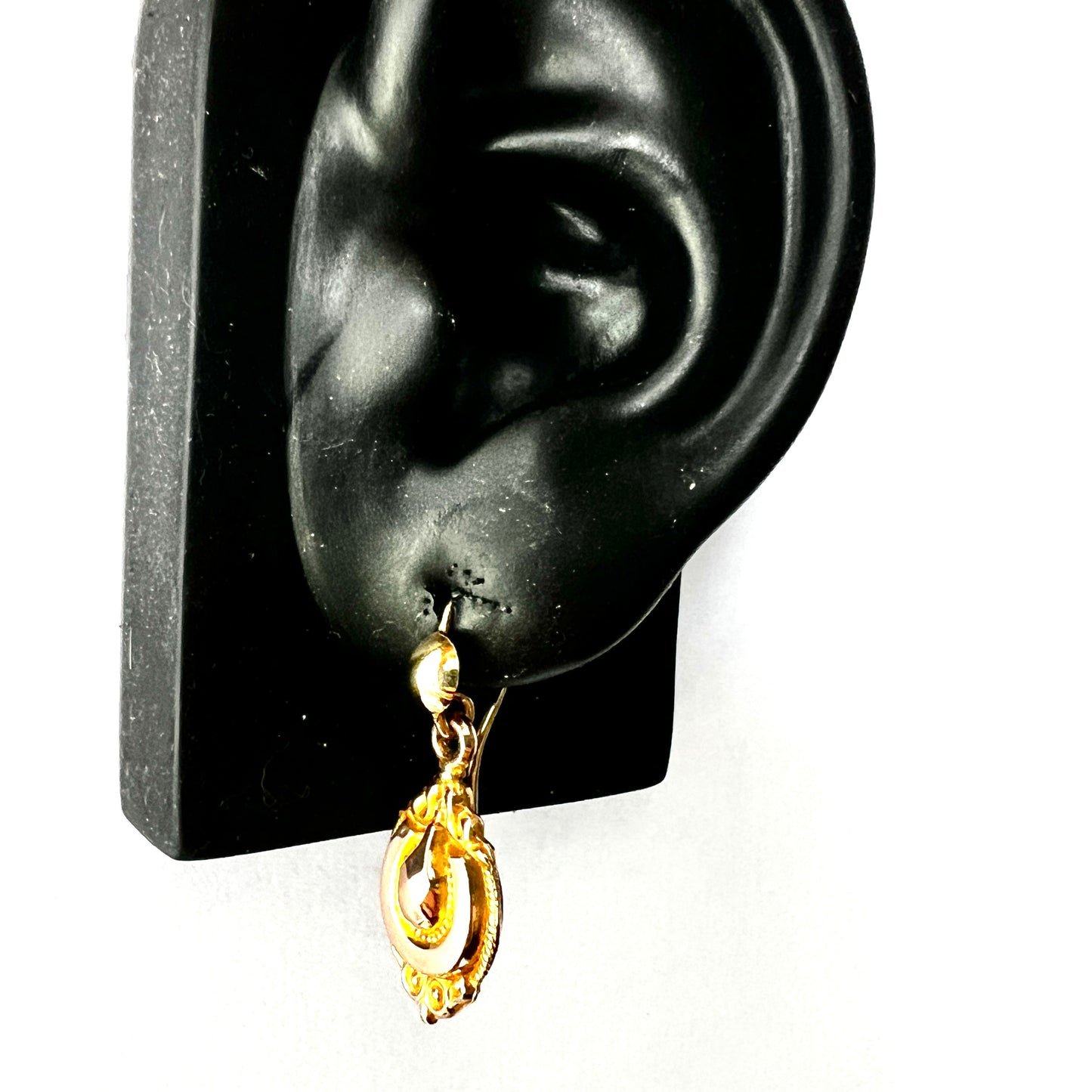 Victorian 9CT Gold Horseshoe Drop Earrings
