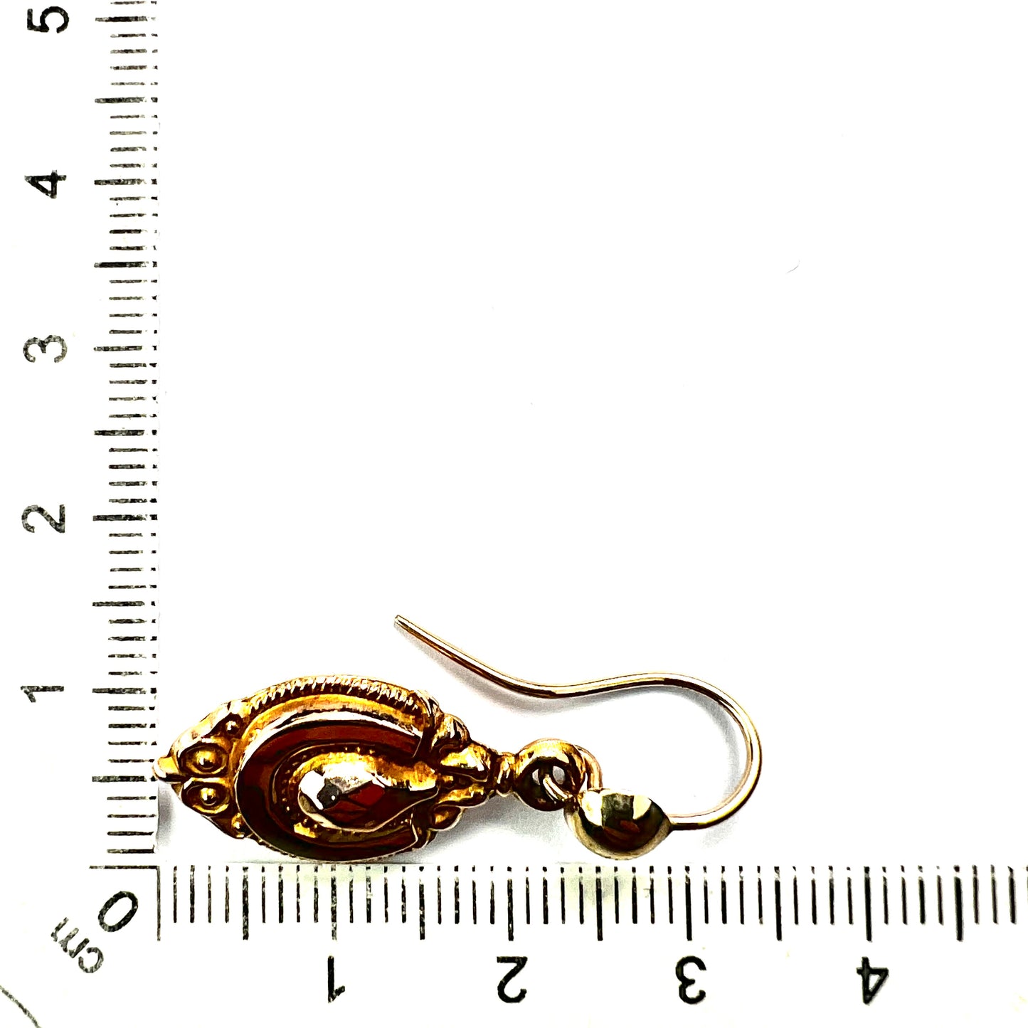 Victorian 9CT Gold Horseshoe Drop Earrings