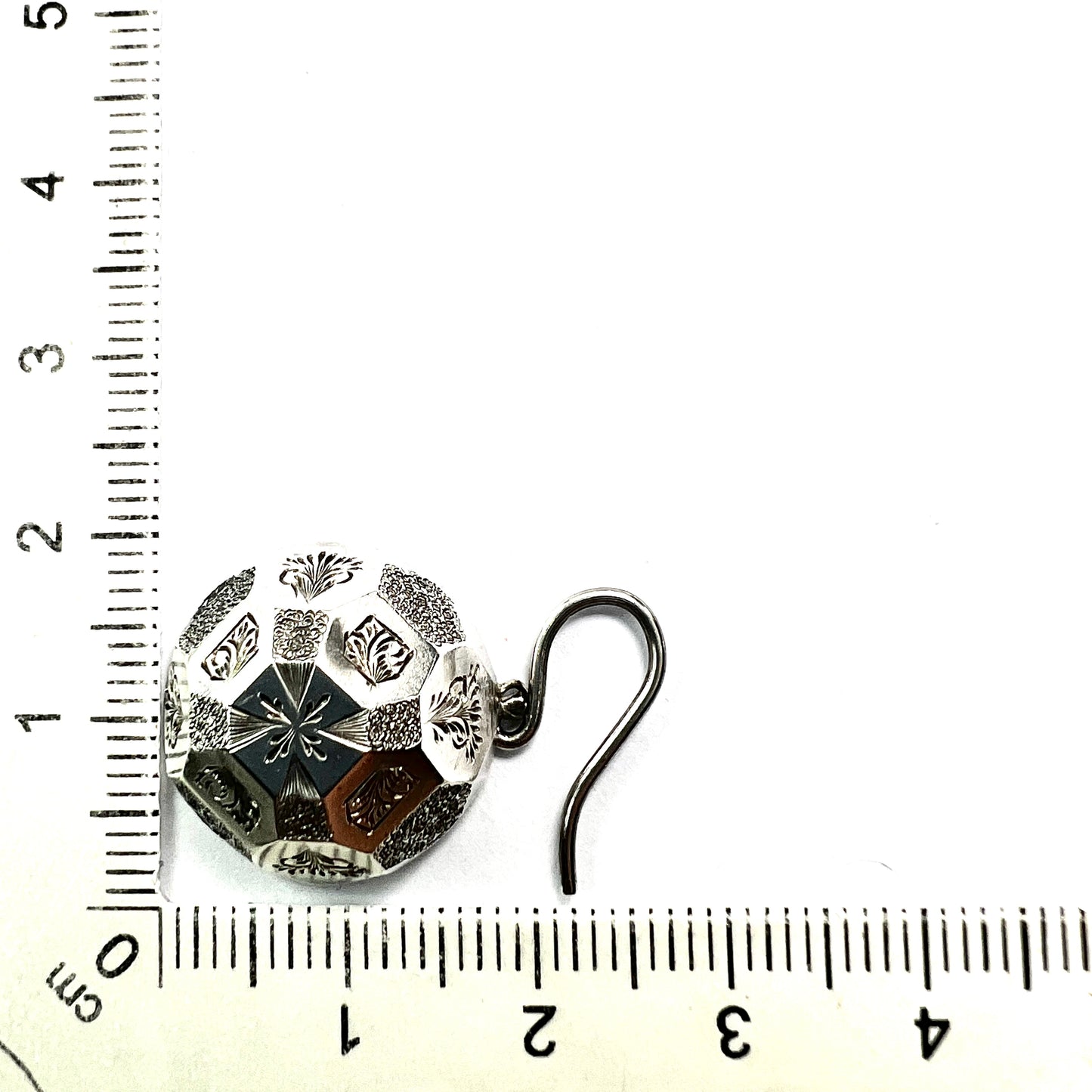 Victorian Silver Aesthetic Period Dome Earrings