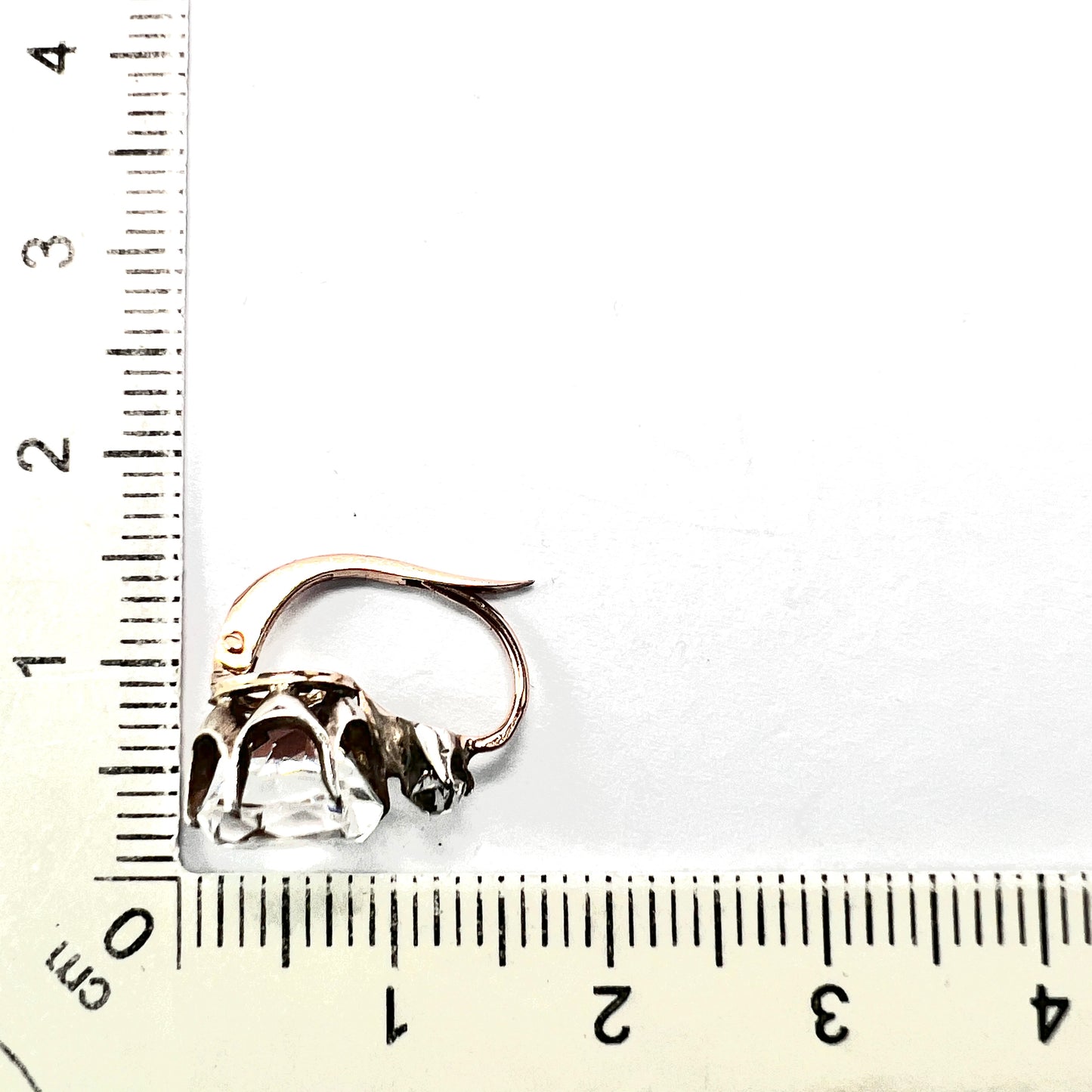 Victorian Gold and Silver Paste Dormeuse Earrings