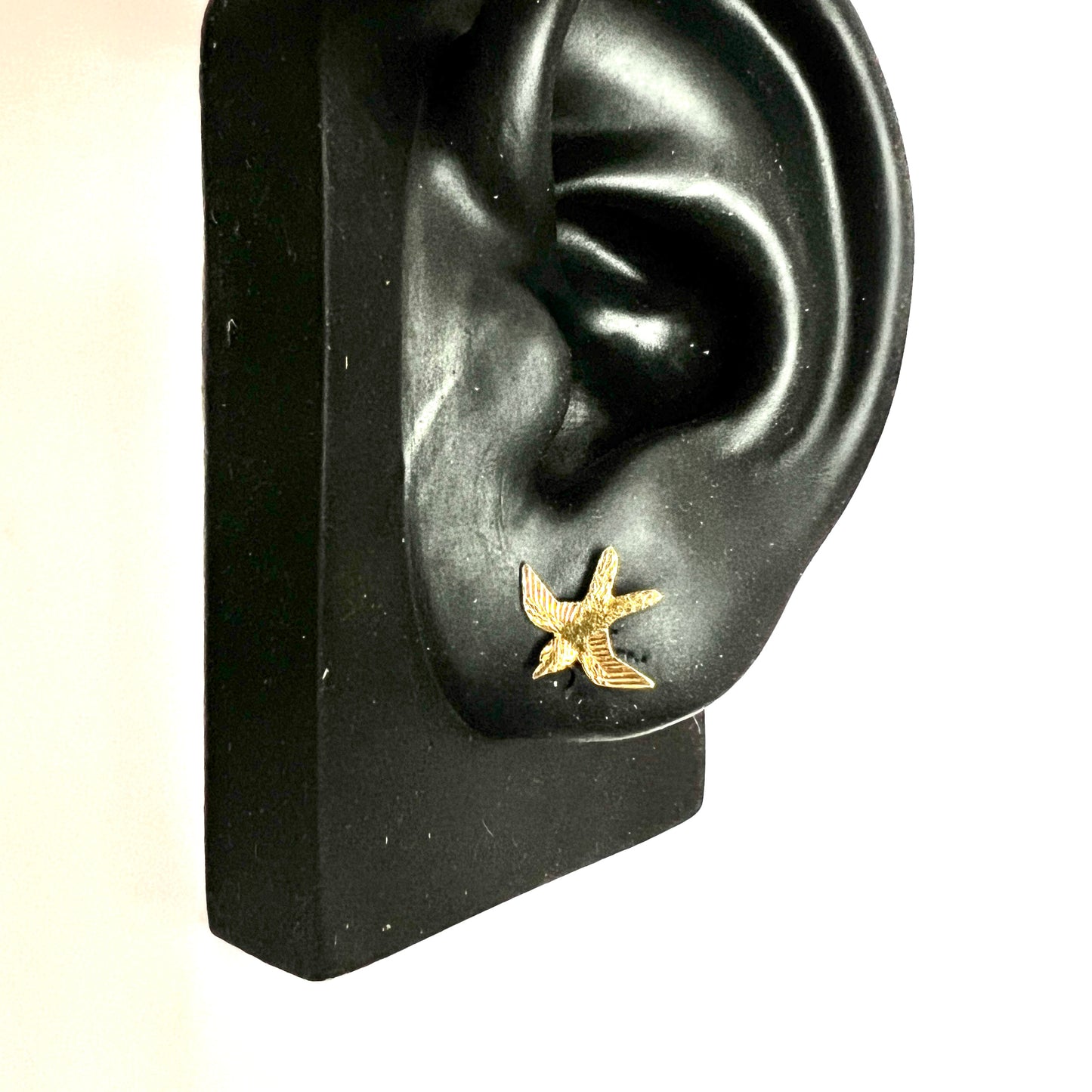 Vintage 9CT Gold Swallow Stud Earrings