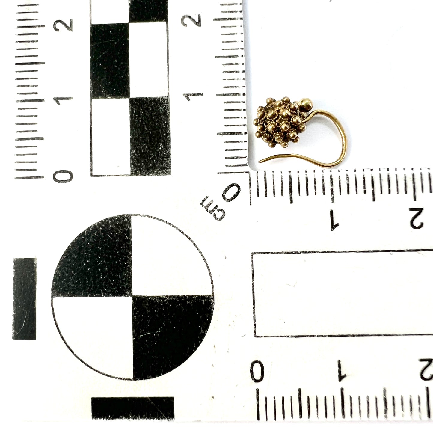 Tiny Victorian Cannetille Ball Earrings in 9CT Gold