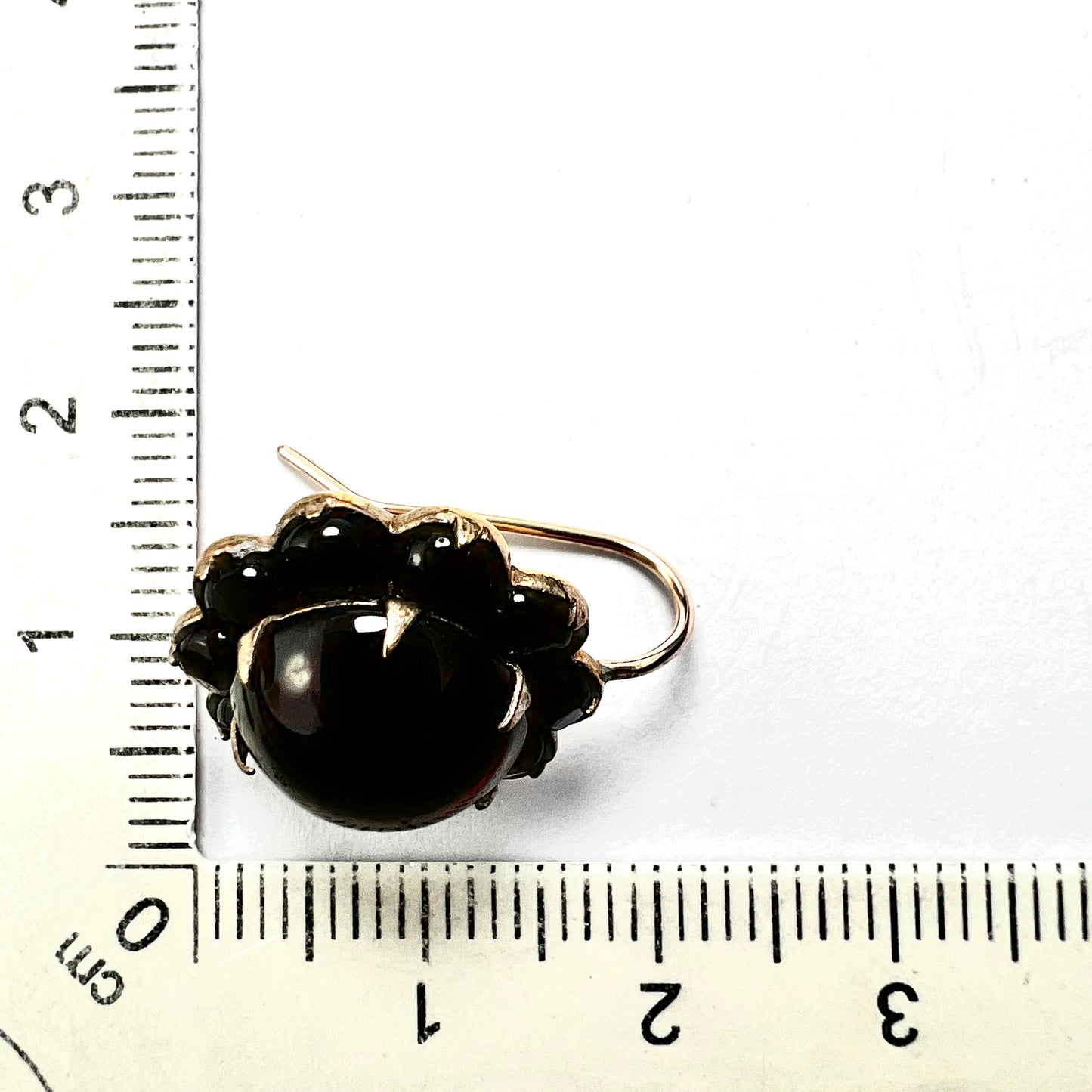 Victorian Gold Bohemian Garnet Halo Earrings