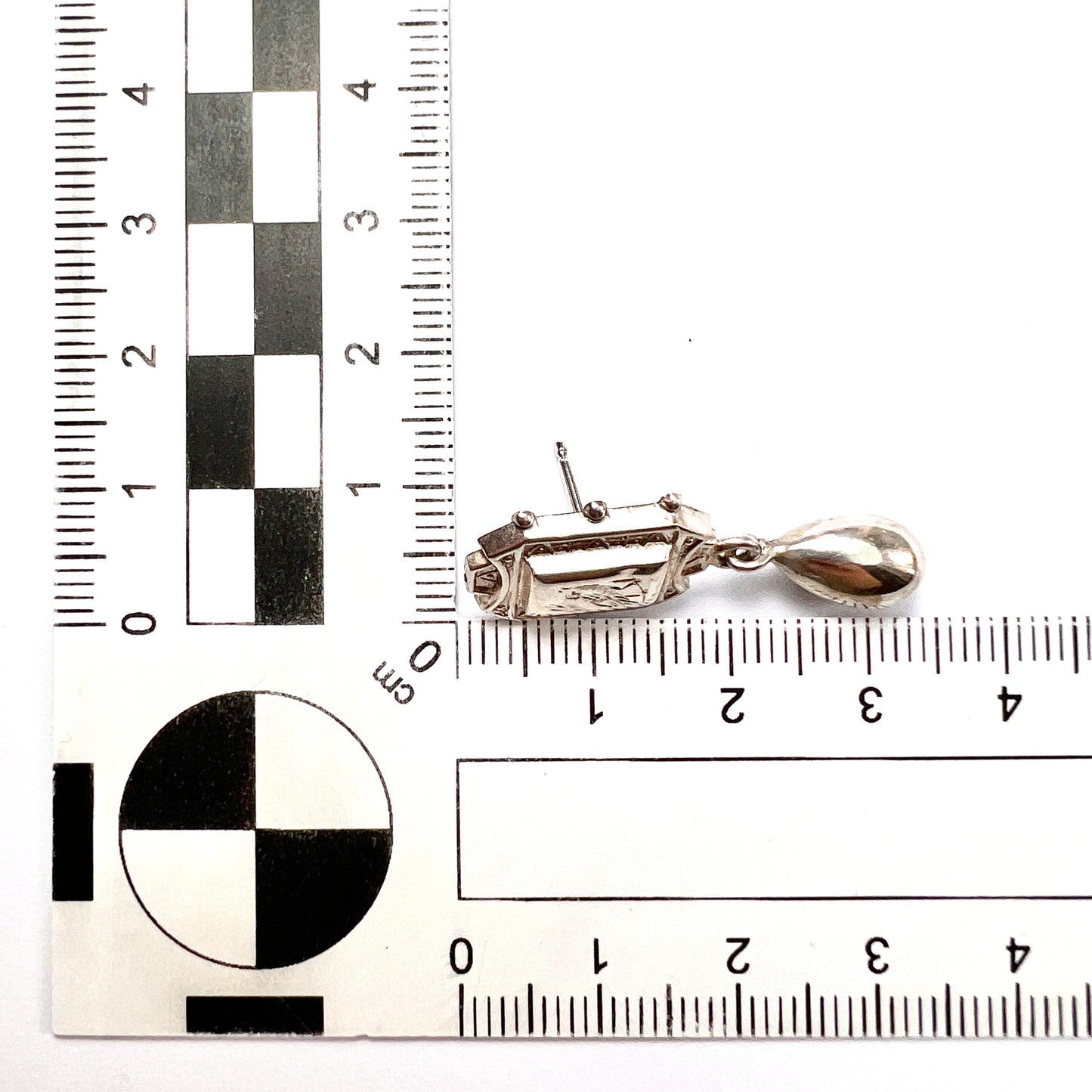 Rare Victorian Aesthetic Period Silver Bird Earrings with Teardrops