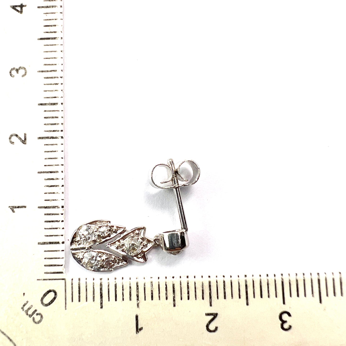 Edwardian Diamond and Platinum Drop Earrings