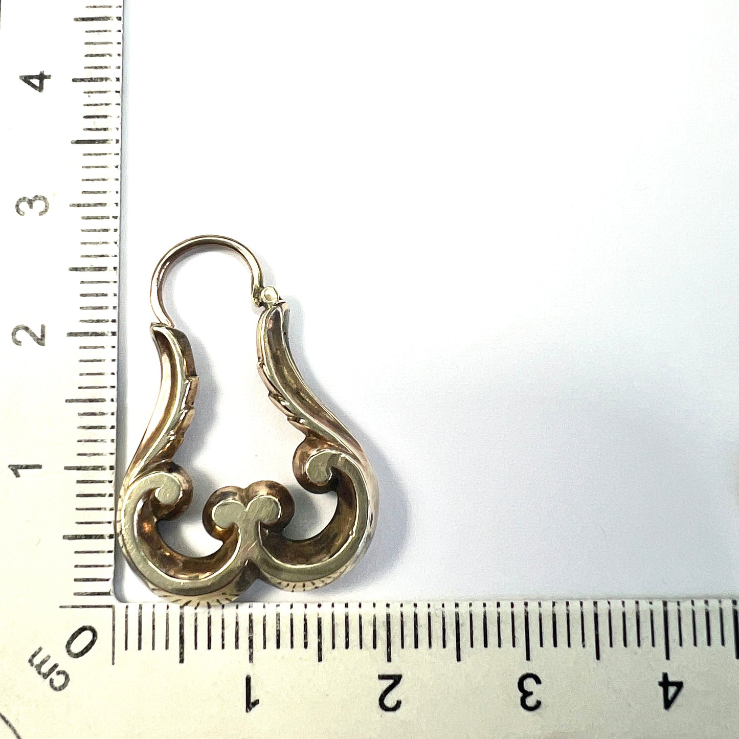 Victorian 9CT Gold Creole Hoop Earrings