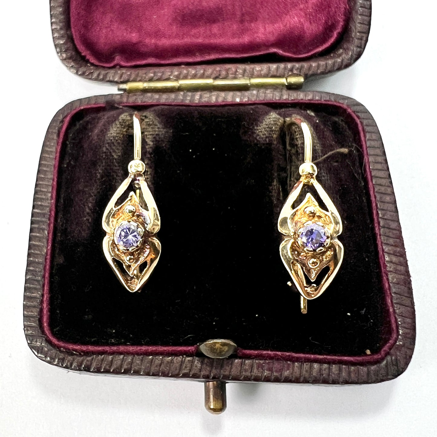 Vintage 14CT Gold Tanzanite Earrings