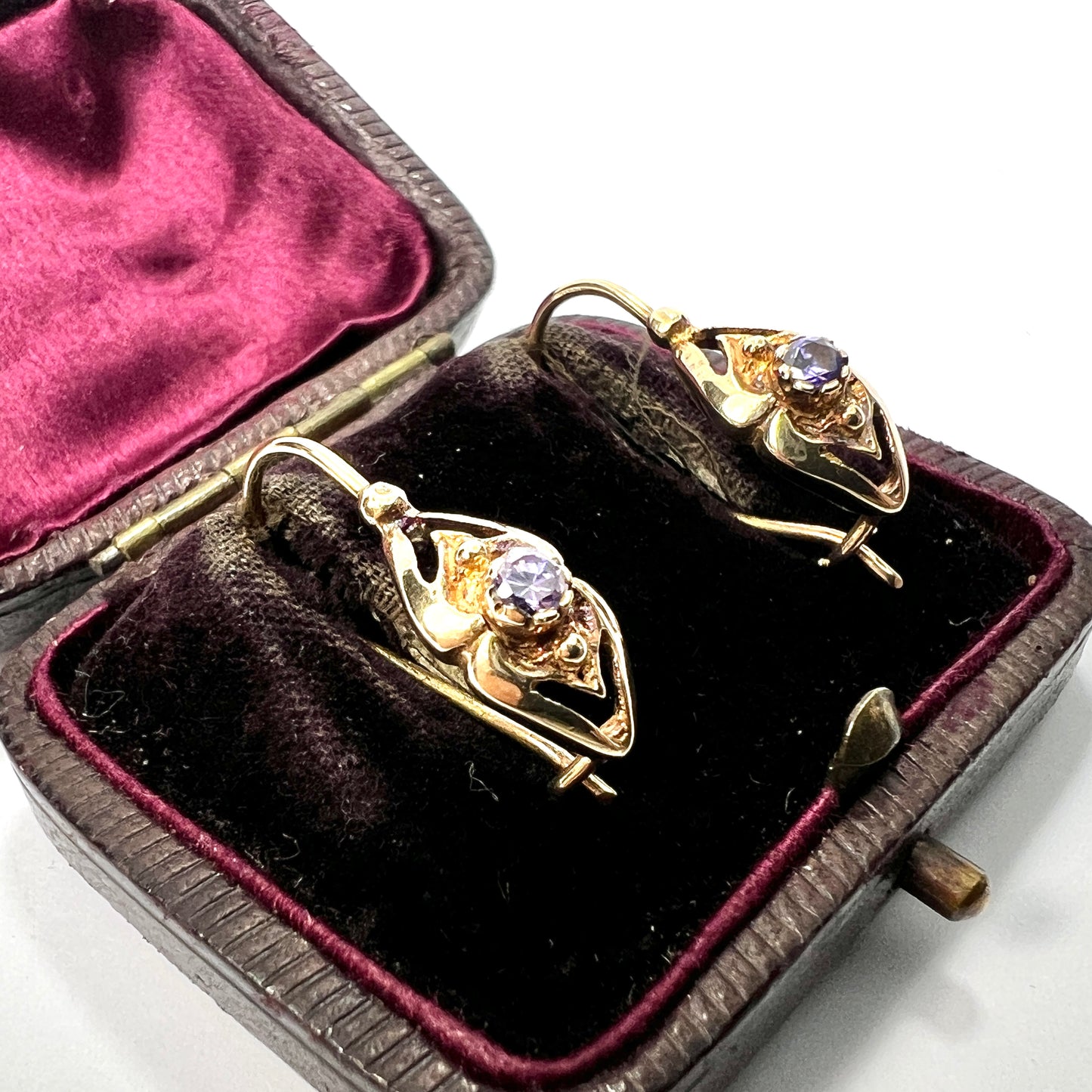 Vintage 14CT Gold Tanzanite Earrings