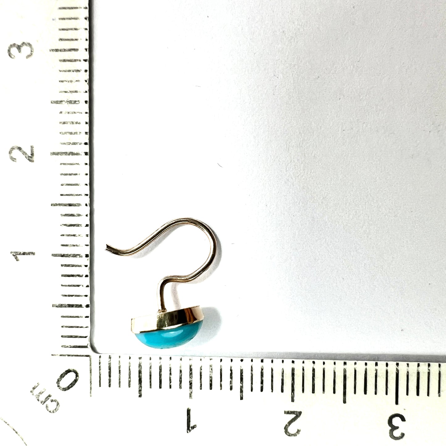 Victorian/Edwardian 9CT Gold Turquoise Cabochon Earrings