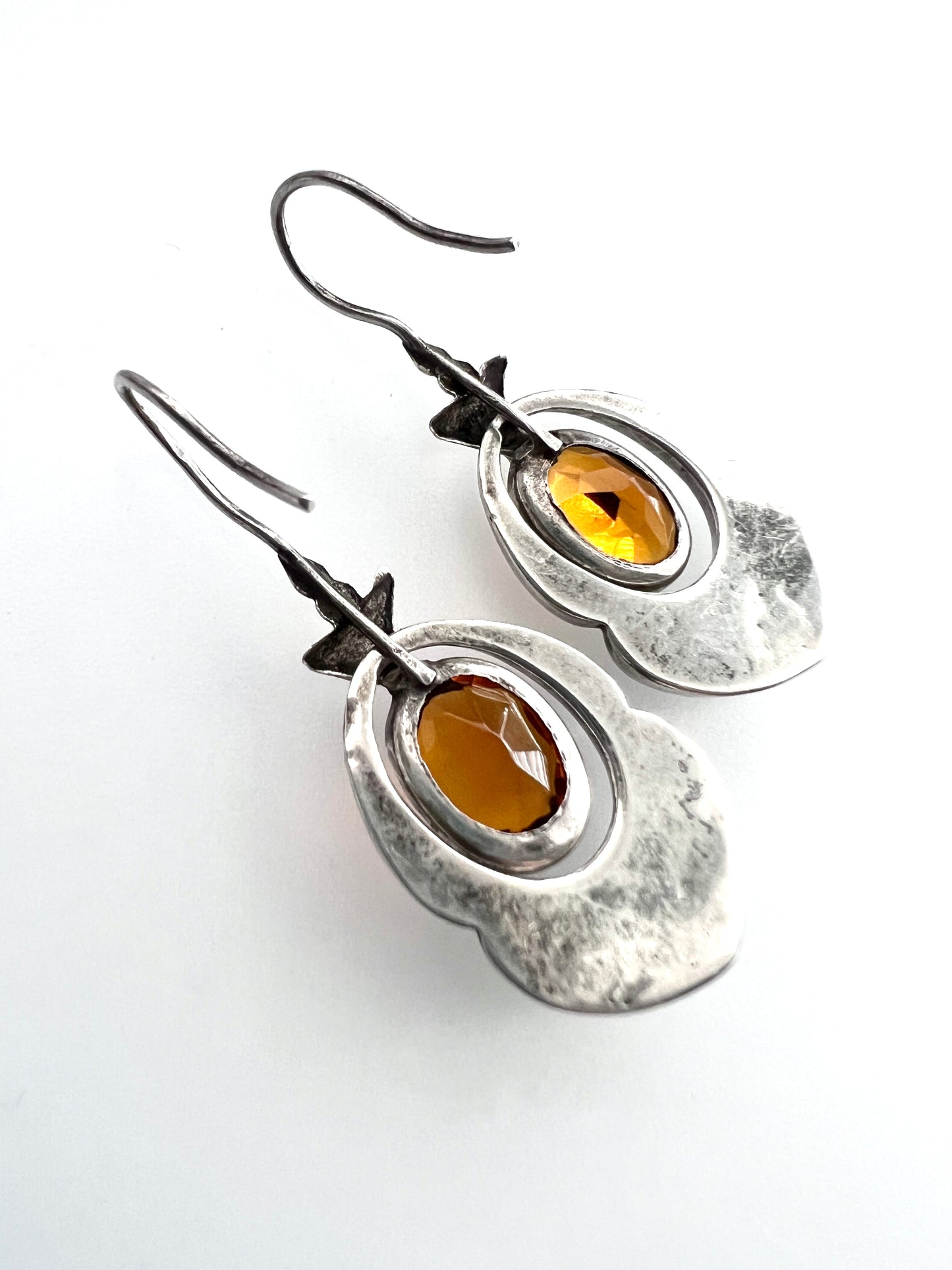 Victorian Scottish Agate Sterling Silver Pendant Earrings