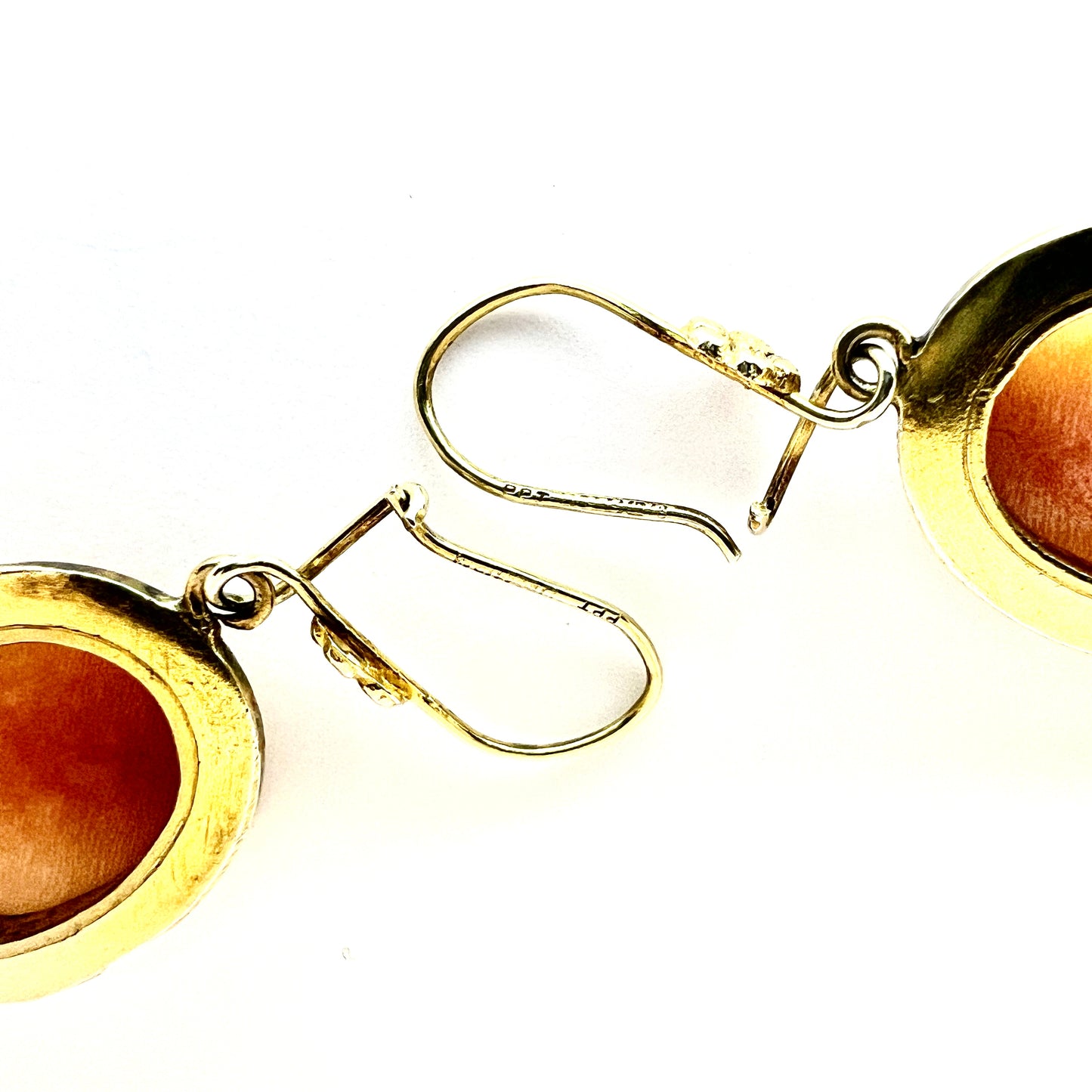 Vintage 9CT Gold Cameo Earrings