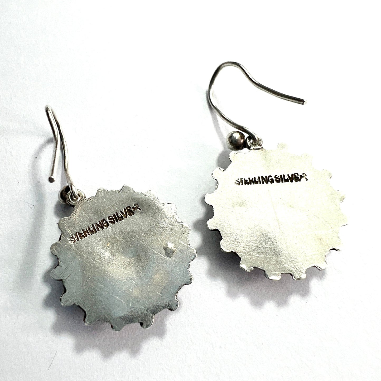 Victorian Aesthetic Period Silver Ivy Leaf Earrings