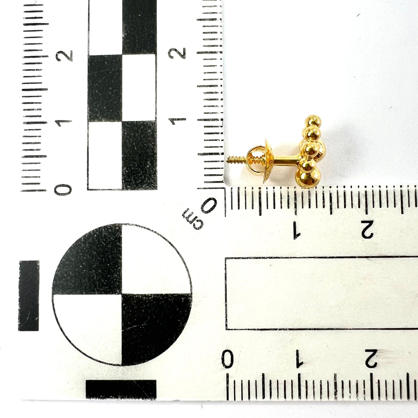 Vintage Solid 22CT Gold Bubble Stud Earrings
