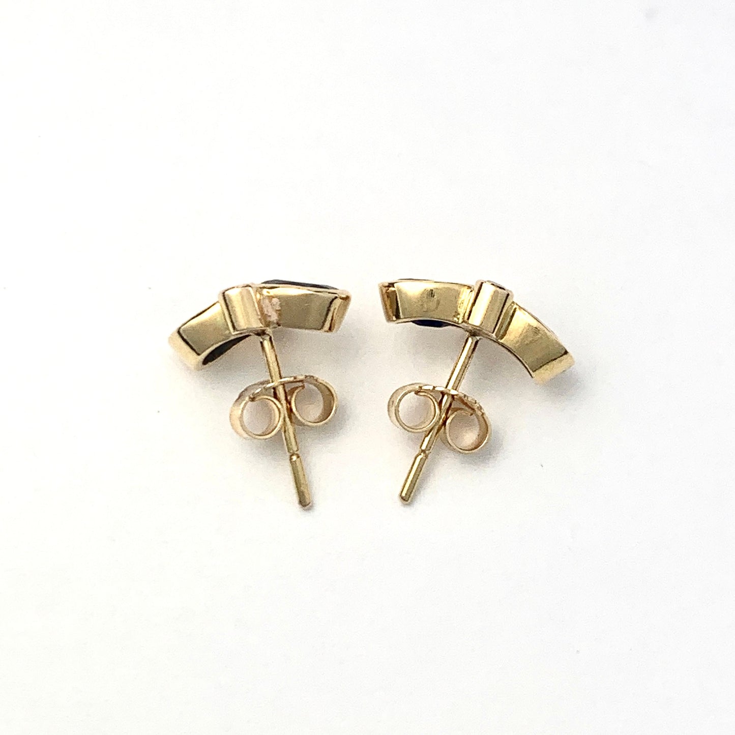 Vintage 18CT Gold Twin Sapphire and Diamond Earrings and Ring Set