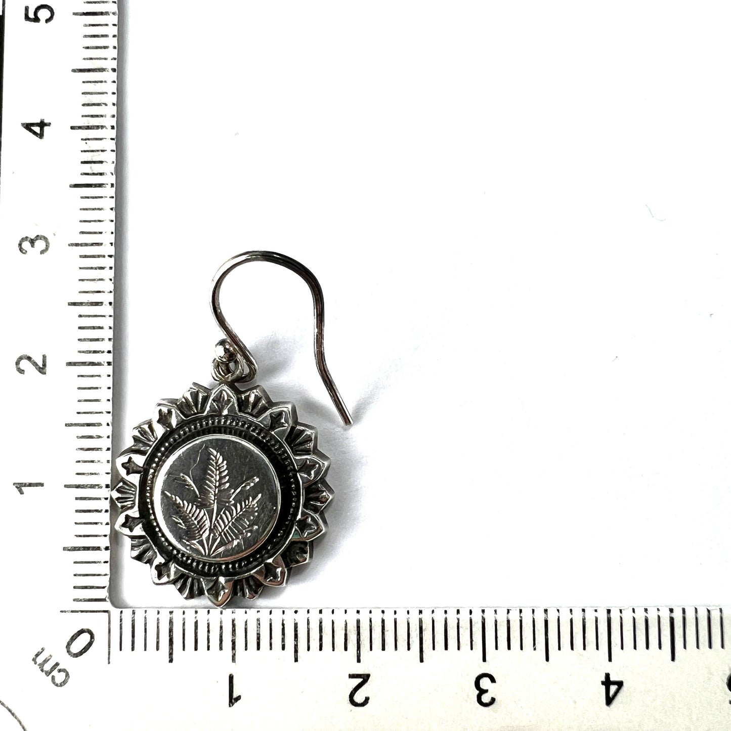Victorian Aesthetic Period Botanical Mismatch Silver Earrings