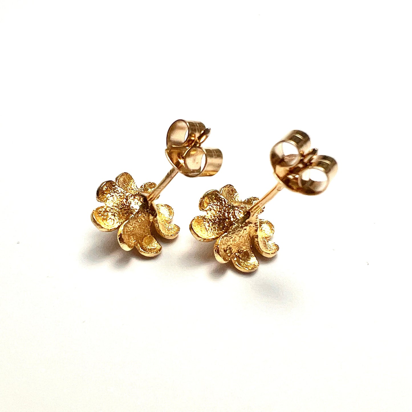 Vintage Diamond Flower Stud Earrings in 9CT Gold