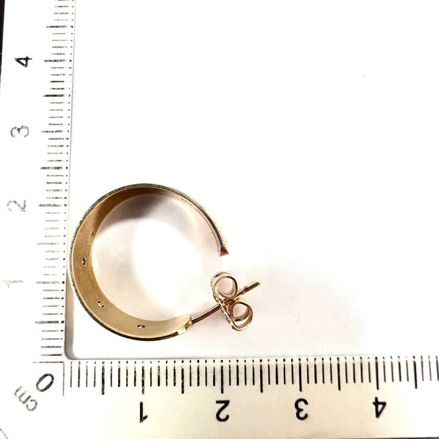 Rare Vintage Star-set Diamond 9CT Gold Hoop Earrings