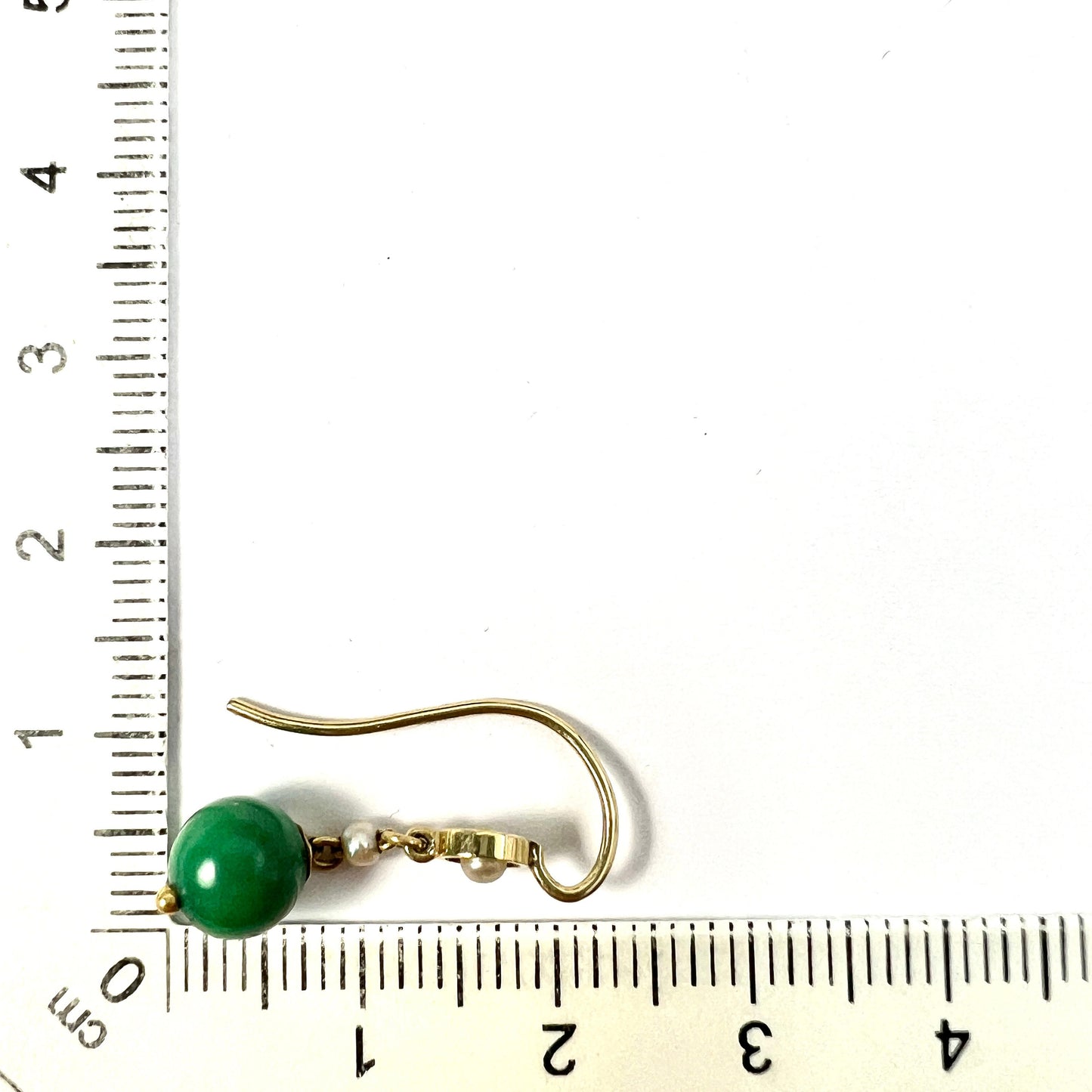 RESERVED for J • Victorian 15CT Gold Turquoise and Pearl Drop Earrings