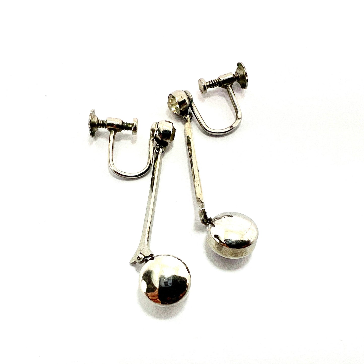 Vintage Art Deco Paste Screwback Drop Earrings