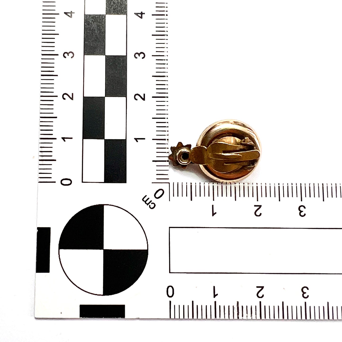 Victorian Gold-Cased Star Target Ear Clips