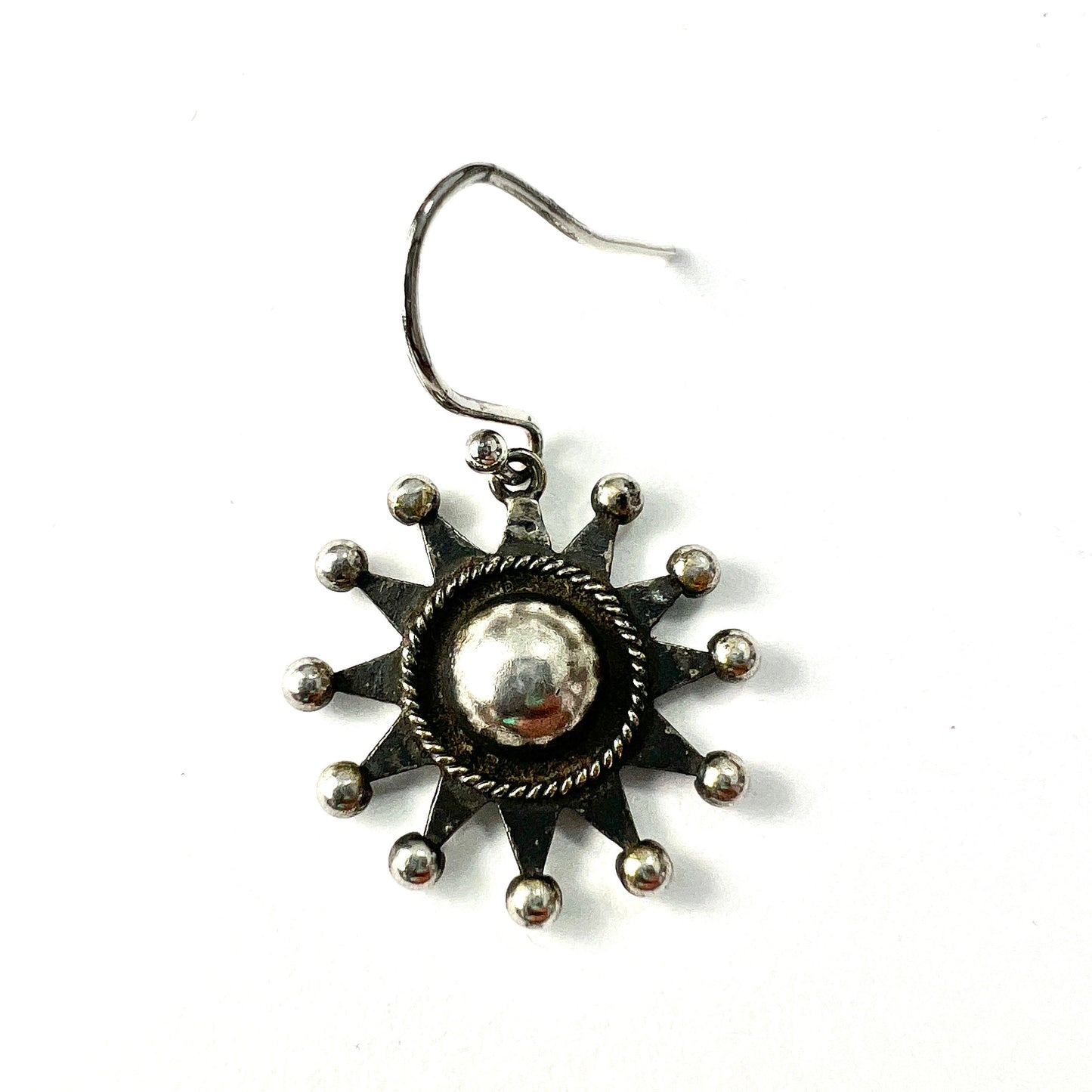 Single Earring • Victorian Sterling Silver Star Sunburst