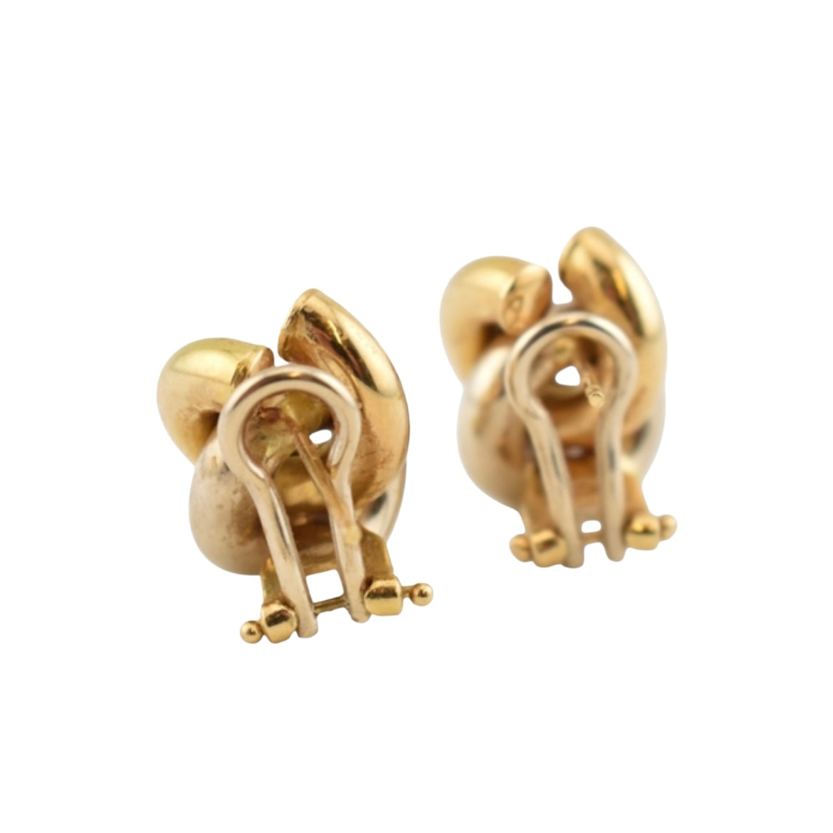 Vintage 18CT Gold Knot Earrings