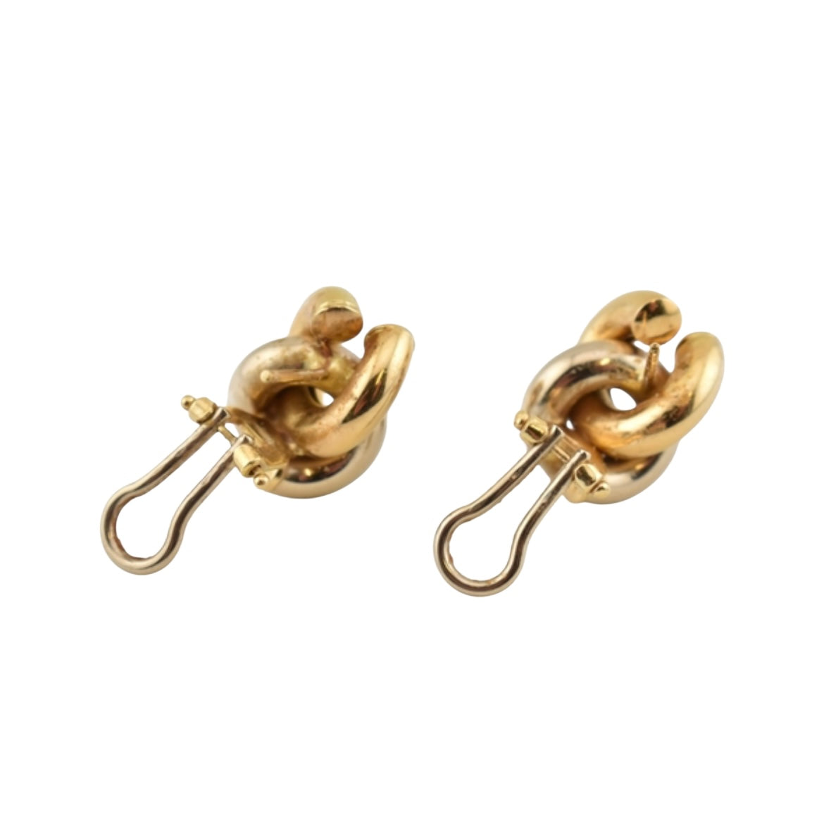 Vintage 18CT Gold Knot Earrings