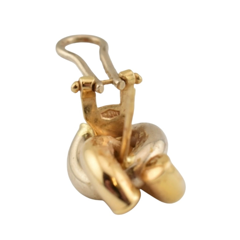 Vintage 18CT Gold Knot Earrings