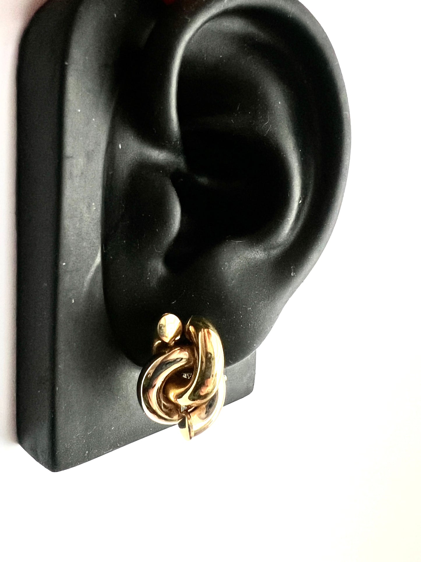 Vintage 18CT Gold Knot Earrings