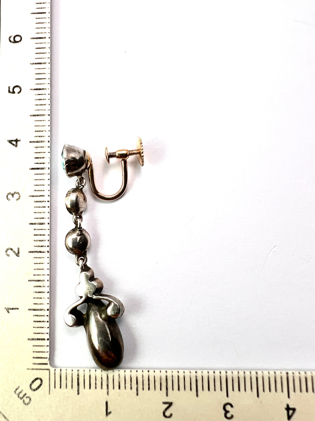 Victorian Gold and Silver Sparkling Paste Earrings
